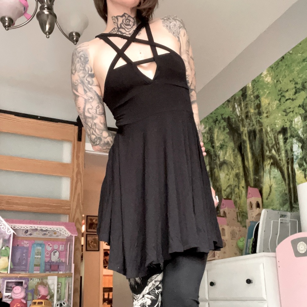 Adorable pentagram skater dress